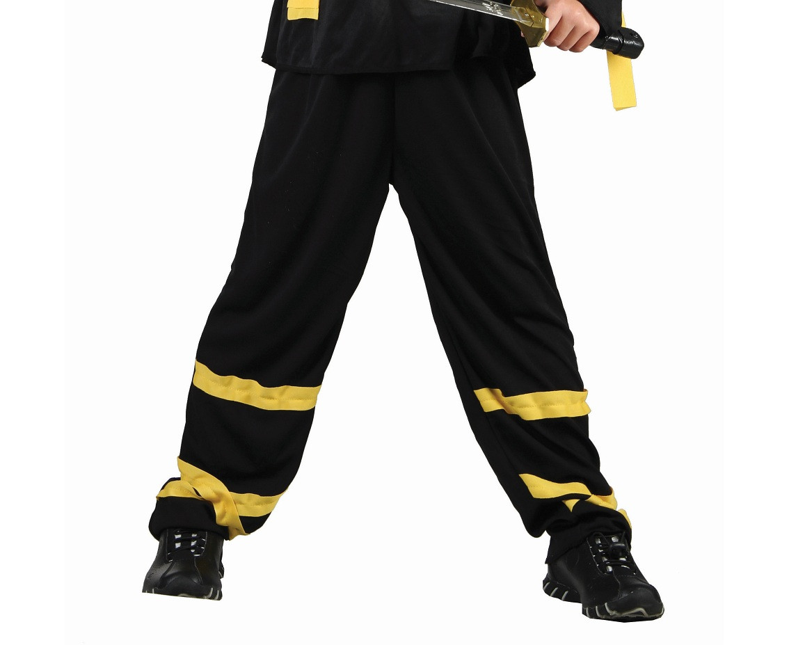Role play-set for kids Black Ninja (shirt with hood, belt, mask, pants), size 110/120 cm